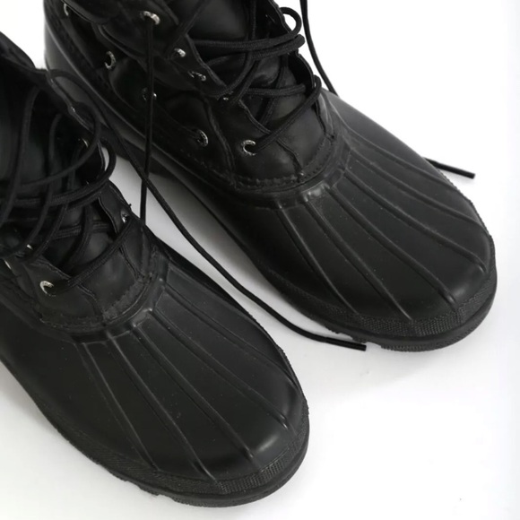 SPERRY black quilted duck boots Sz. 9 - Picture 2 of 7